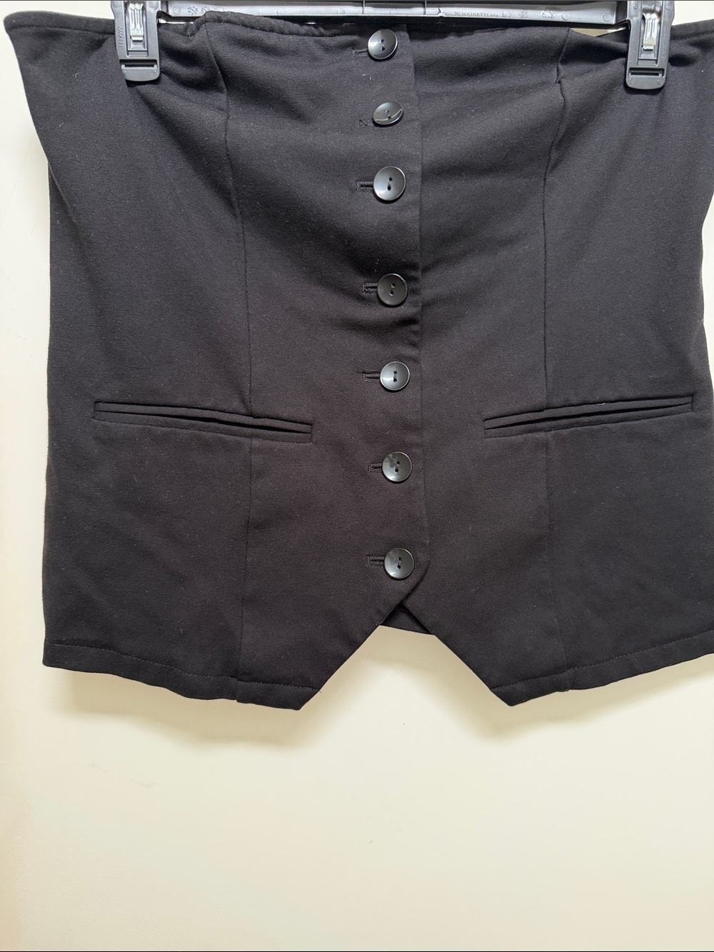 Joie strapless black button up top